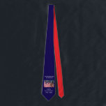 250th Anniversary USA Patriotic Dark Blue and Red Neck Tie<br><div class="desc">250th Anniversary 1776 to 2026, United States of America, Neck Tie. A great milestone for the USA! Photo of American flags waving in the wind, and patriotic text make this necktie a wonderful commemorative keepsake - a once in a lifetime event! Meaningful Christmas heritage gift to wear for Independence Day,...</div>