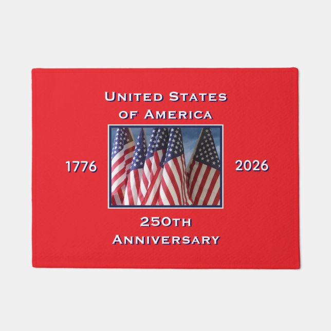250th Anniversary USA Patriotic  Doormat (Front)