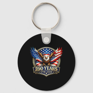 250th Anniversary USA Patriotic Eagle 250 Years Keychain