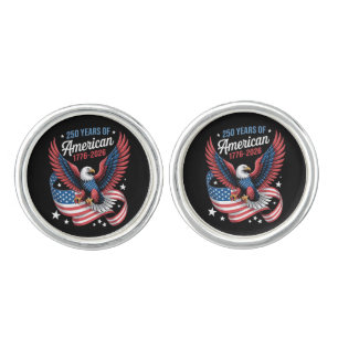 250th Anniversary USA Patriotic Eagle Cufflinks