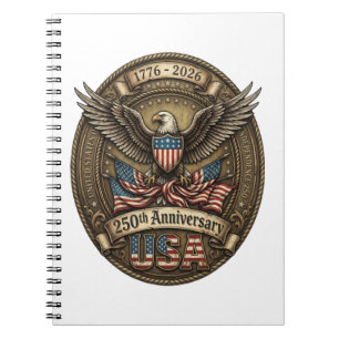 250th Anniversary USA Patriotic Eagle Notebook