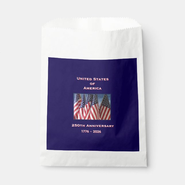 250th Anniversary USA Patriotic  Favor Bag (Front)