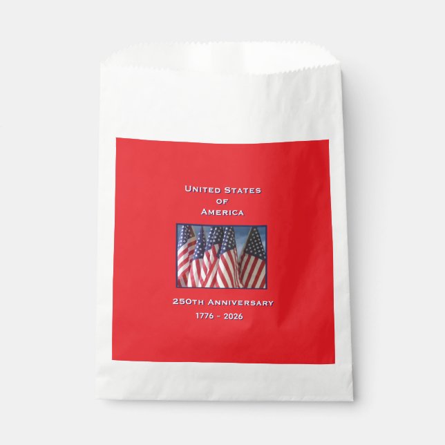 250th Anniversary USA Patriotic  Favor Bag (Front)