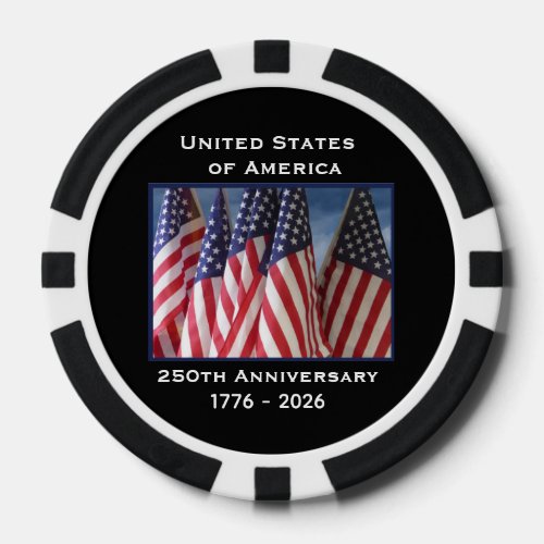 250th Anniversary USA Patriotic Flag Premium Black