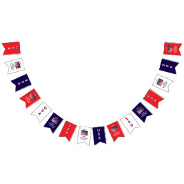 250th Anniversary USA Patriotic Flags Banner