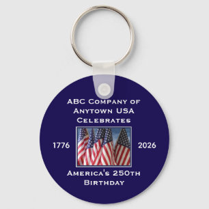 250th Anniversary USA Patriotic Flags  Keychain