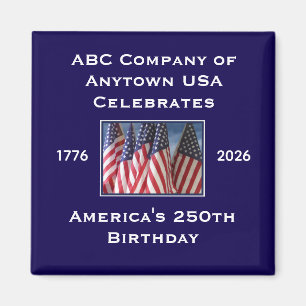250th Anniversary USA Patriotic Flags  Magnet