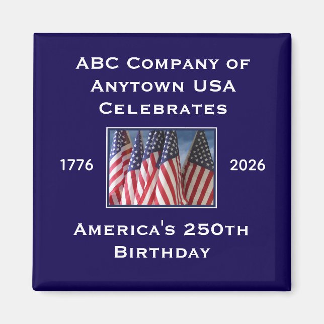 250th Anniversary USA Patriotic Flags  Magnet (Front)