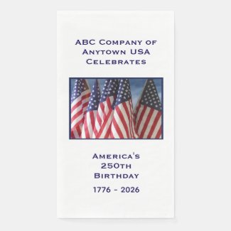 250th Anniversary USA Patriotic Flags Paper