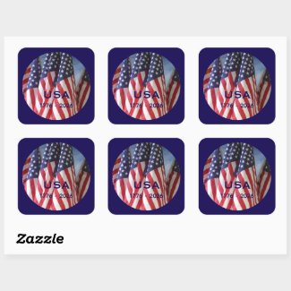 250th Anniversary USA Patriotic Flags Premium