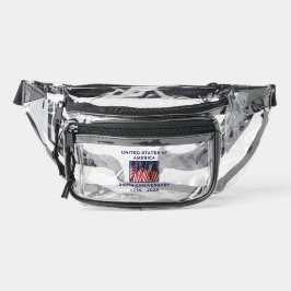 250th Anniversary USA Patriotic Flags Stadium Clear Fanny Pack