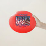 250th Anniversary USA Patriotic Flags  Wham-O Frisbee<br><div class="desc">250th Anniversary 1776 to 2026, United States of America, frisbee. A great milestone for the USA, America 250! Photo of American flags waving in the wind, and patriotic text make this a wonderful keepsake - a once in a lifetime event! Great Christmas gift commemorative frisbee. Fun for an Independence day...</div>