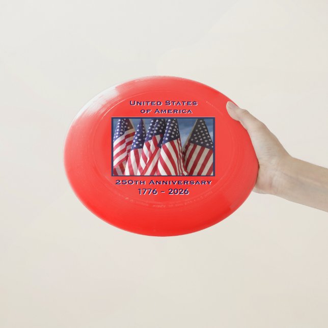 250th Anniversary USA Patriotic Flags  Wham-O Frisbee (In Hand)