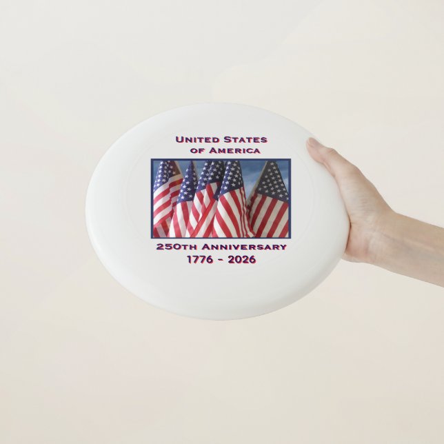 250th Anniversary USA Patriotic Flags  Wham-O Frisbee (In Hand)