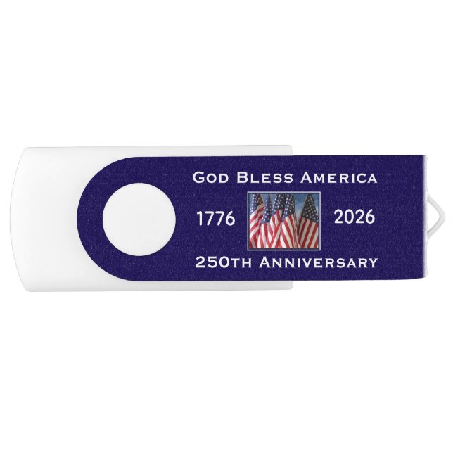 250th Anniversary USA Patriotic God Bless America  Flash Drive (Front)