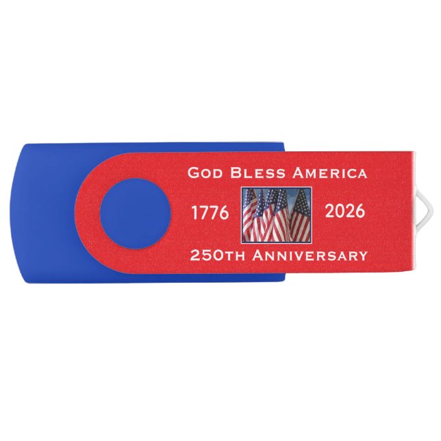250th Anniversary USA Patriotic God Bless America  Flash Drive (Front)