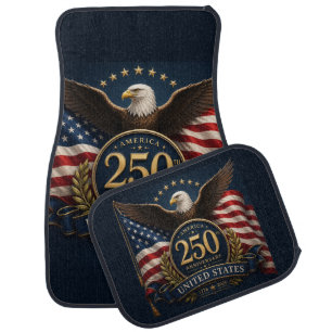 250th Anniversary USA Patriotic Keepsake Car Floor Mat