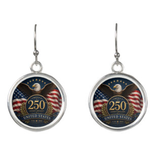 250th Anniversary USA Patriotic Keepsake Earrings