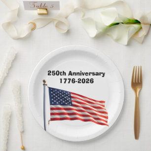 250th Anniversary USA Patriotic Keepsake Paper Plates