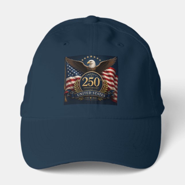 250th Anniversary USA Patriotic Keepsake Performance Cap (Front)