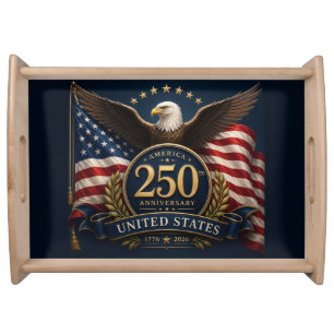 250th Anniversary USA Patriotic Keepsake Serving Tray