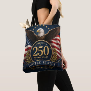 250th Anniversary USA Patriotic Keepsake Tote Bag