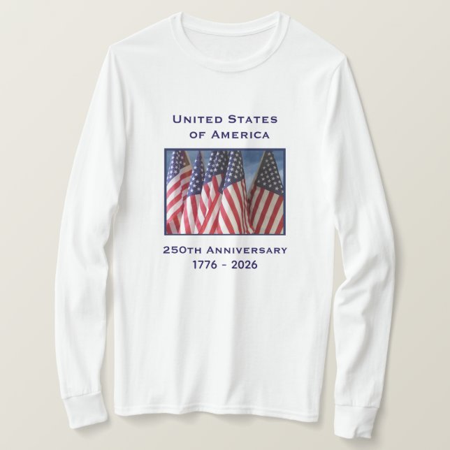 250th Anniversary USA Patriotic Long Sleeve T-Shirt (Design Front)