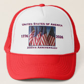 250th Anniversary USA Red White Blue Trucker Hat | Zazzle display picture 3
