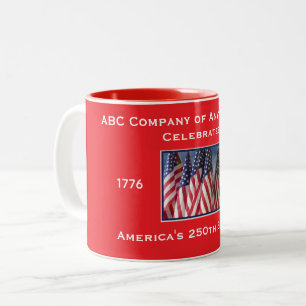 250th Anniversary USA Patriotic  Two-Tone Coffee Mug