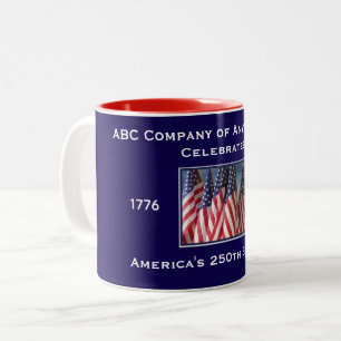 250th Anniversary USA Patriotic Two-Tone Coffee Mug