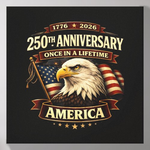 250th Anniversary USA Shirt 250th America Canvas Photo Tile