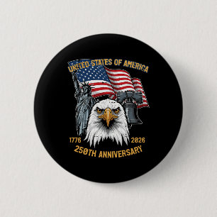 250th Anniversary Usa United States America 250 Me Button
