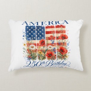 250th Anniversary USA Women 4th of July America 25 Accent Pillow