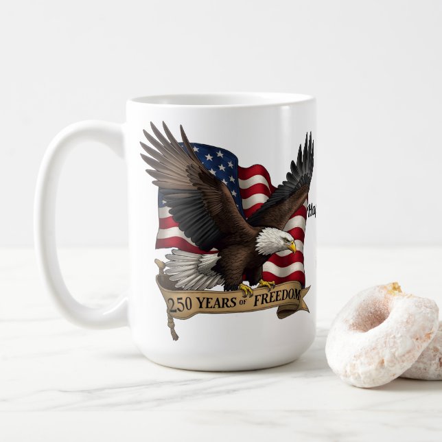 250th Birthday of America Mug (With Donut)