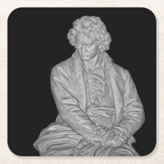 250th Birthday Of Ludwig Van Beethoven Square Paper Coaster