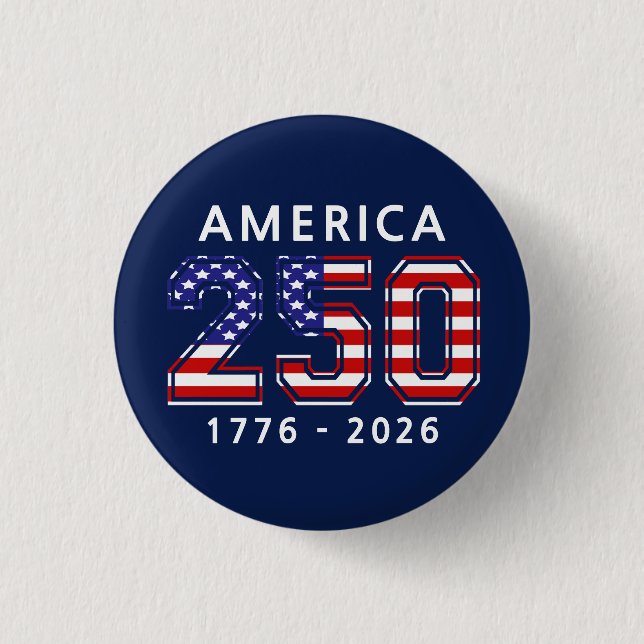 250th Birthday of the United States Button (Front)