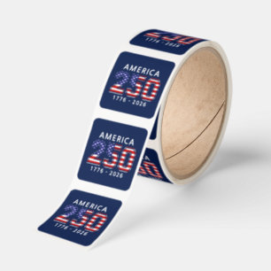 250th Birthday of the United States Square Sticker