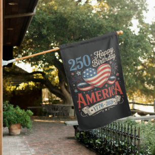  250th Birthday USA 250 Years House Flag