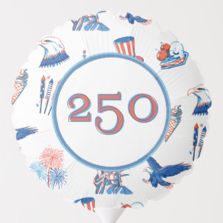 250th Fourth of July Patriotic Watercolor Party Balloon