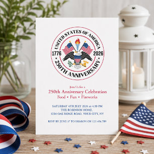 250th Independence Day Patriotic Party Invitation