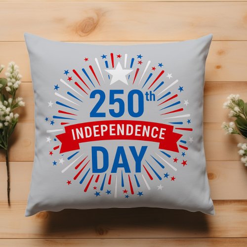 250th Independence Day Throw Pillow