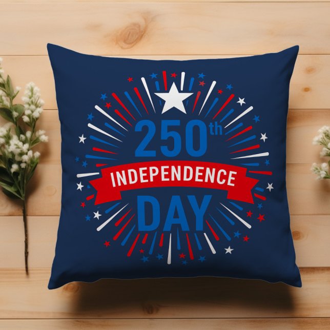 250th Independence Day Throw Pillow (Creator Uploaded)