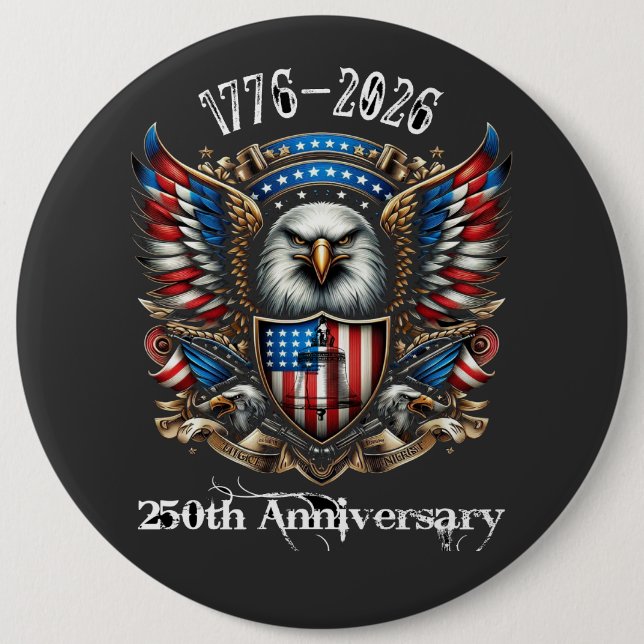 250th  USA Anniversary 1776 2026 Button (Front)