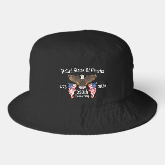 250th USA Anniversary 4th Of July Independence Day Bucket Hat