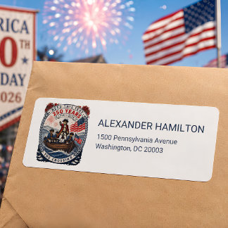 250th USA Anniversary Cat Emblem Return Label
