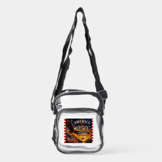 250th USA Celebration Clear Crossbody Bag