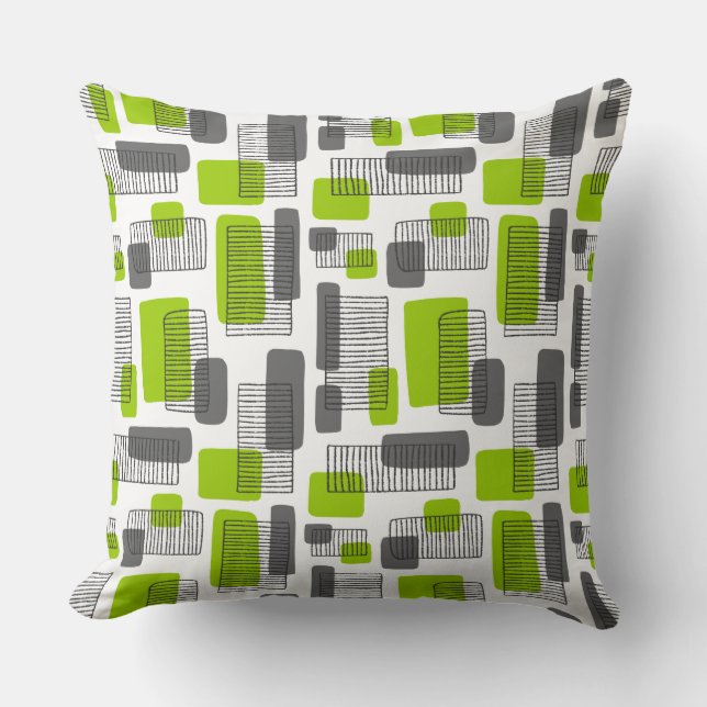 251215 - Green and Gray Throw Pillow (Front)