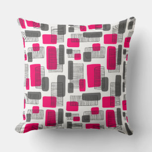 251215 - Neon Red and Gray Throw Pillow