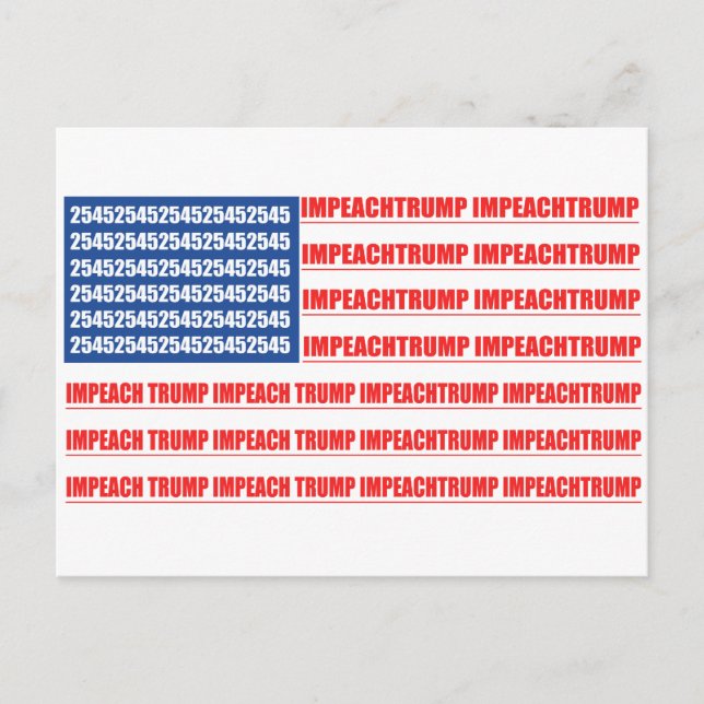 2545 Flag Impeach Trump Postcard (Front)