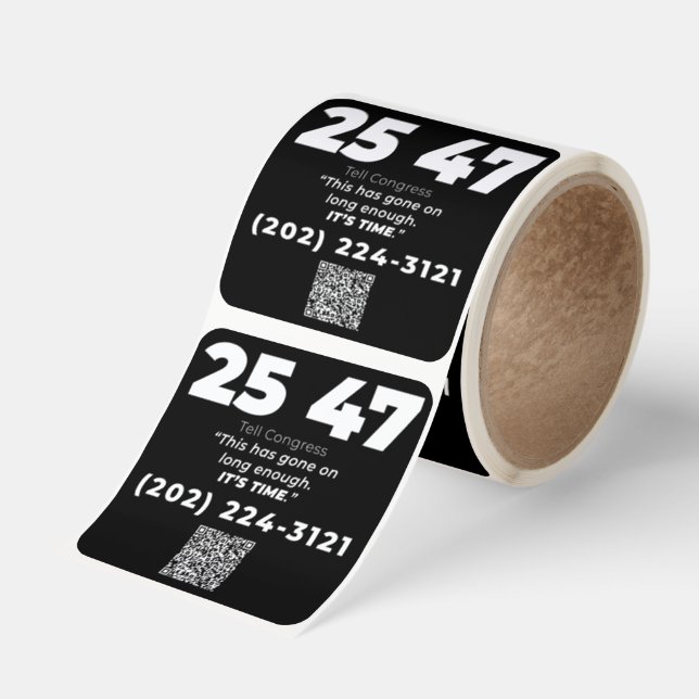 2547  SQUARE STICKER (Roll)